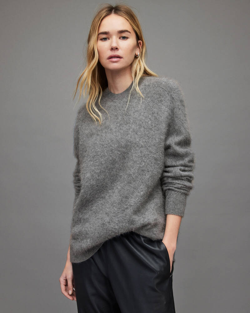 Prendas De Punto Allsaints Chrissy Cashmere Jumper Mujer Azules Grises | DS7805269