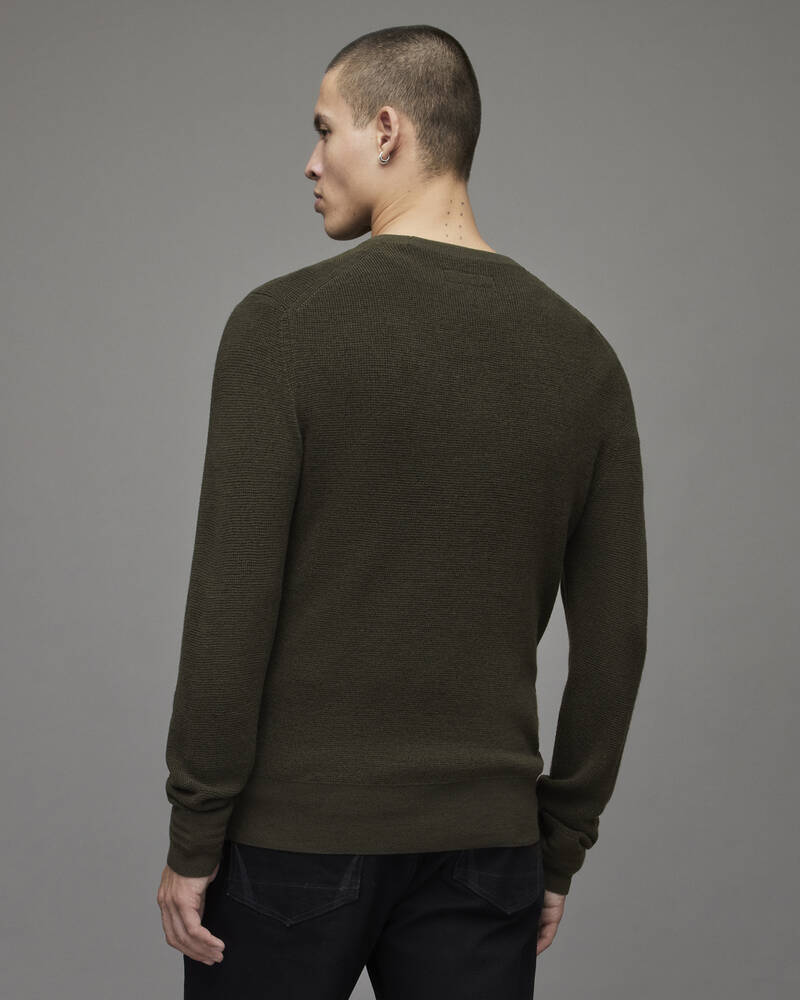 Prendas De Punto Allsaints Ivar Merino Crew Jumper Hombre Verdes | UB9756024