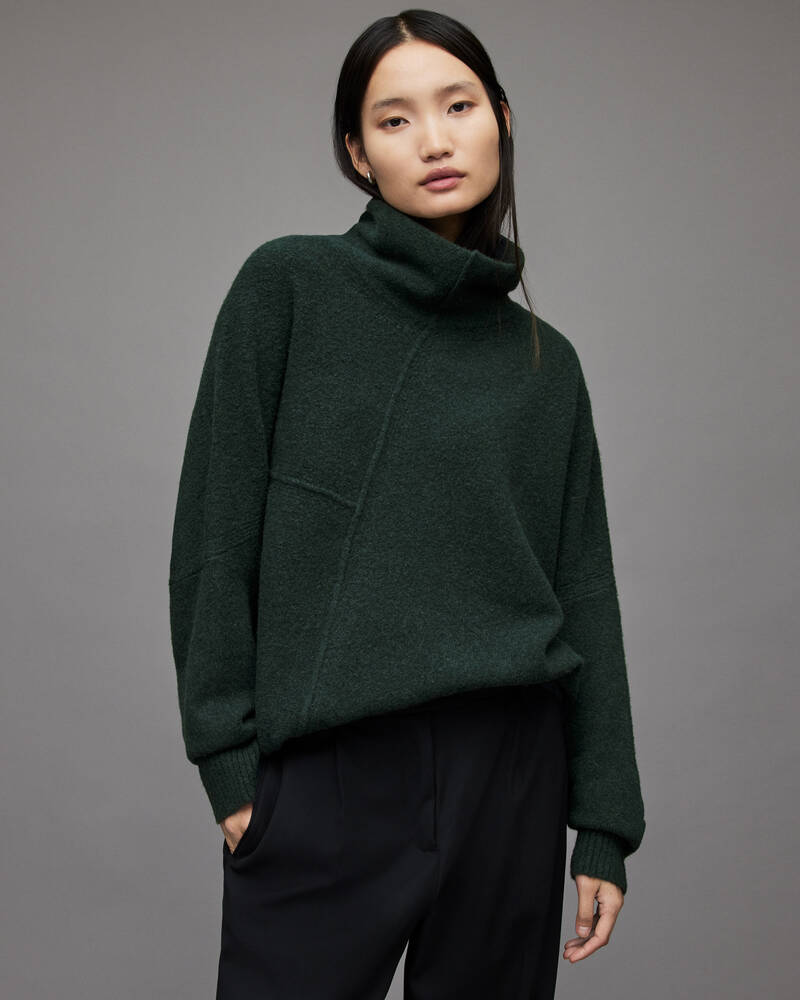 Prendas De Punto Allsaints Lock Roll Neck Jumper Mujer Verdes | YA5468302