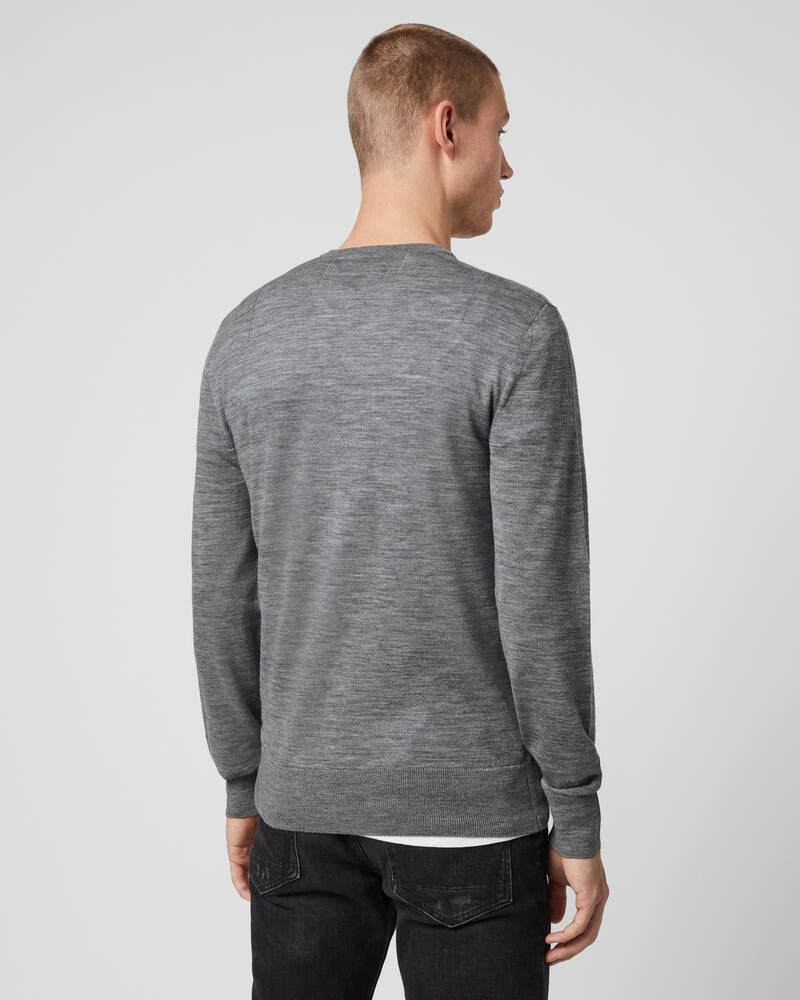 Prendas De Punto Allsaints Mode Merino Crew Jumper Hombre Grises | RM6045187