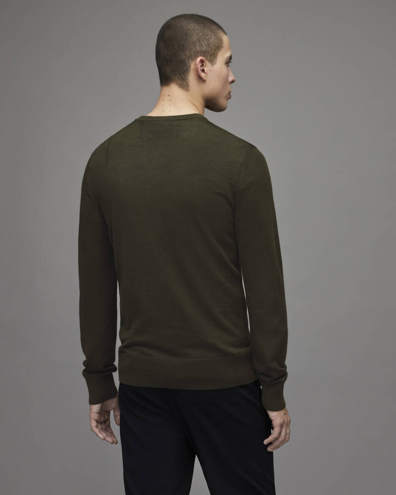 Prendas De Punto Allsaints Mode Merino Crew Jumper Hombre Verdes | ZH3157869