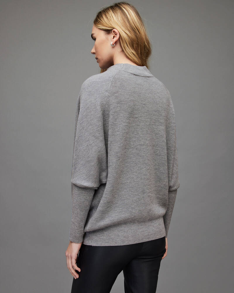 Prendas De Punto Allsaints Ridley Lana Cashmere Blend Jumper Mujer Grises | QO8790654