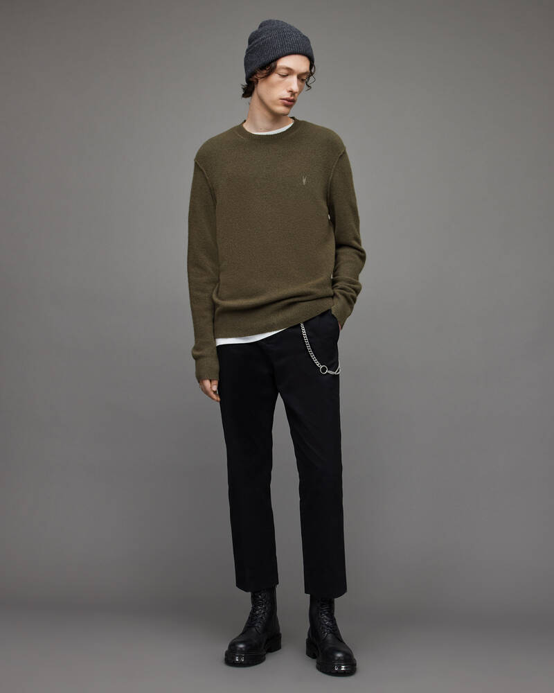 Prendas De Punto Allsaints Statten Crew Jumper Hombre Verdes | WY0715468