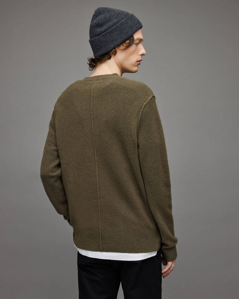 Prendas De Punto Allsaints Statten Crew Jumper Hombre Verdes | WY0715468