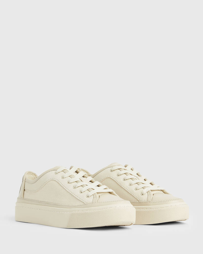 Ropa De Casa Allsaints Milla Cuero Trainers Mujer Blancos | CL4172508