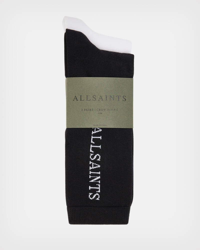 Ropa De Dormir Allsaints Saints Logo 2 Pack Mujer Negros Blancos | HC3241758