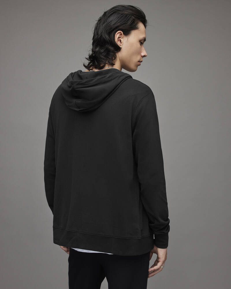 Sudadera Con Capucha Allsaints Brace Brushed Algodon Hombre Negros | PS8510927