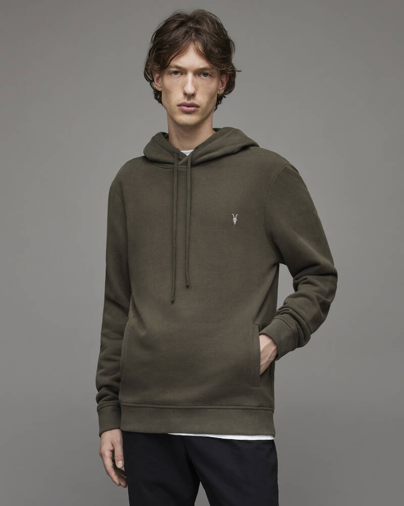 Sudadera Con Capucha Allsaints Raven Pullover Hombre Marrom | EM2034951