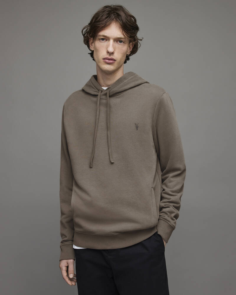 Sudadera Con Capucha Allsaints Raven Pullover Hombre Marrom | GX5604932