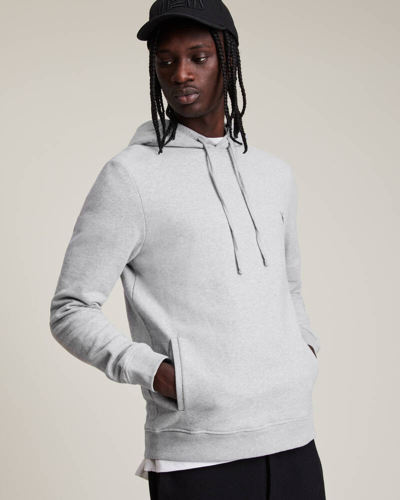 Sudadera Con Capucha Allsaints Raven Pullover Hombre Grises | MR0298517