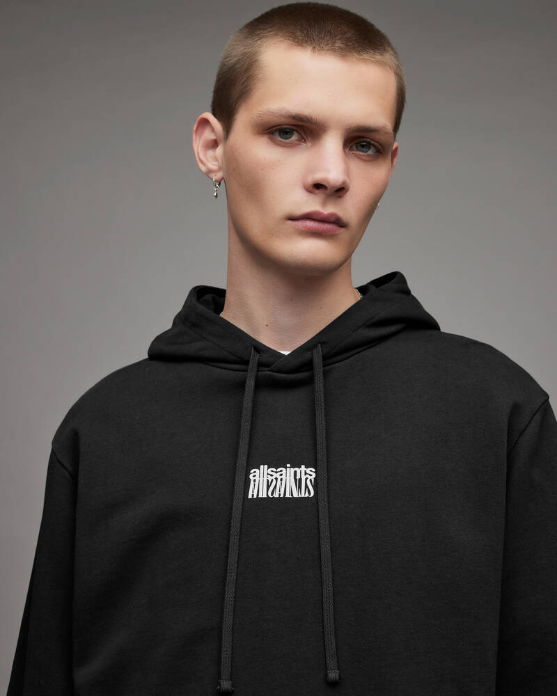 Sudadera Con Capucha Allsaints Refract Pullover Hombre Negros | CI1823065