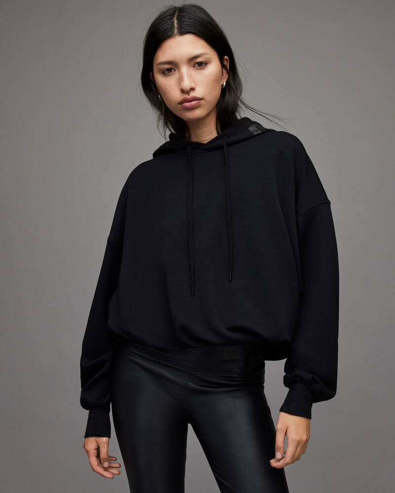 Sudadera Con Capucha Allsaints Twyla Relaxed Mujer Negros | WN5234760