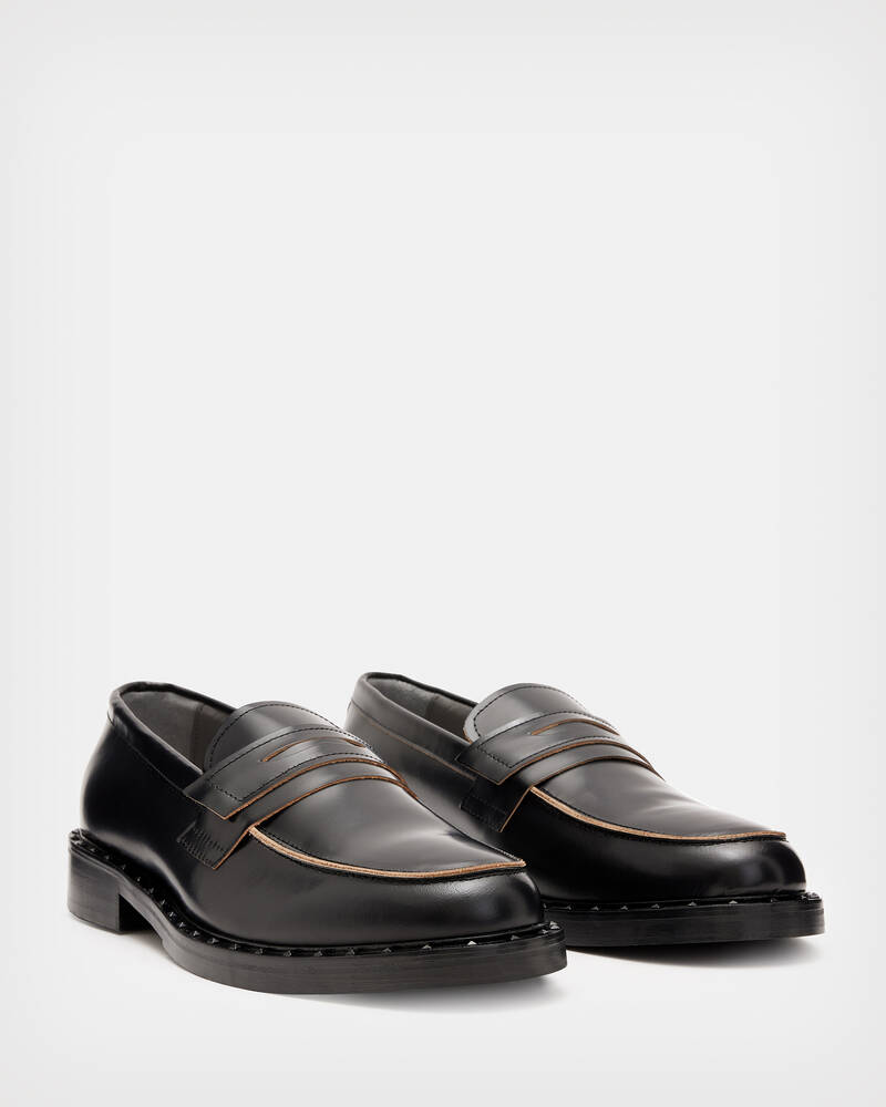 Tailoring Allsaints Dalias Cuero Loafers Hombre Negros | WZ7403651