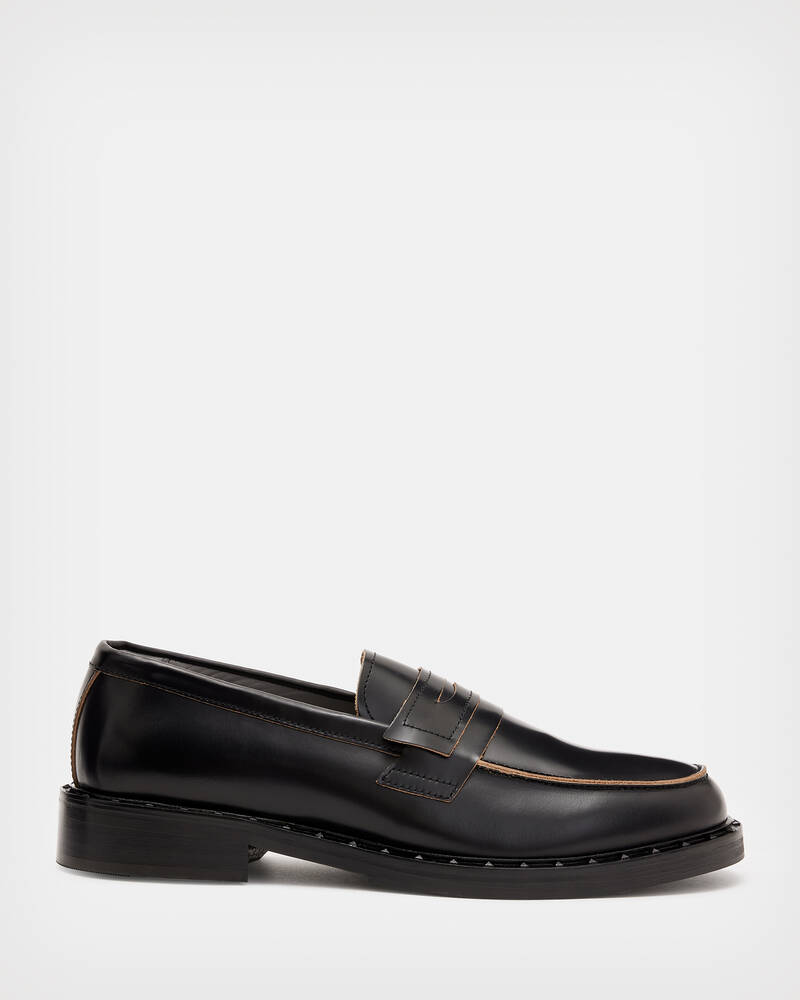 Tailoring Allsaints Dalias Cuero Loafers Hombre Negros | WZ7403651