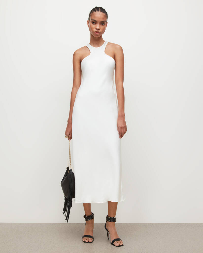 Vestido Allsaints Betina Slip Mujer Blancos | TN4620158