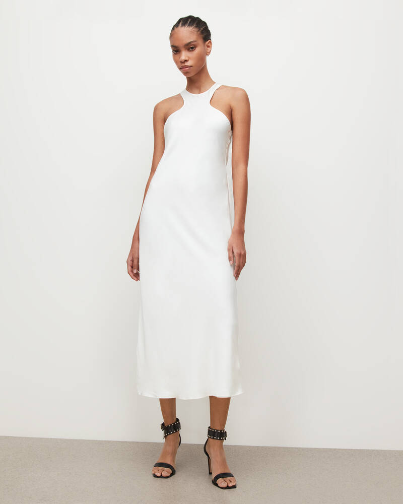 Vestido Allsaints Betina Slip Mujer Blancos | TN4620158