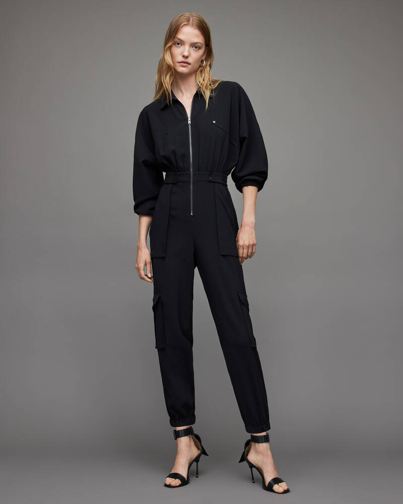 Vestido Allsaints Frieda Jumpsuit Mujer Negros | QP0684752