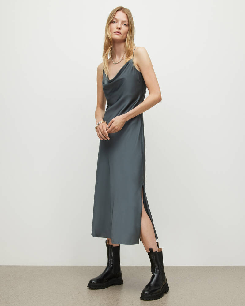 Vestido Allsaints Hadley Midi Mujer Grises | MO6534927