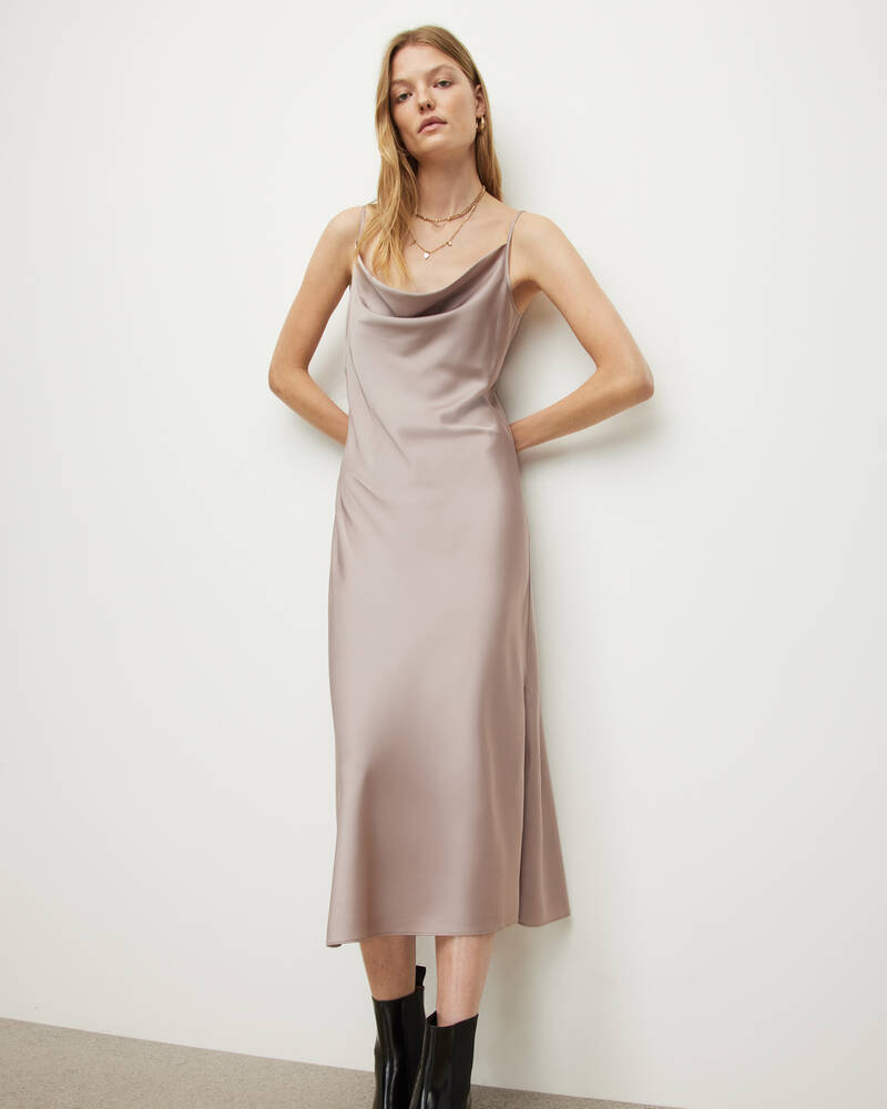 Vestido Allsaints Hadley Midi Mujer Rosas | TK5193206