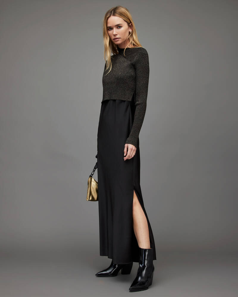 Vestido Allsaints Studio 2 In 1 Midi Mujer Negros | GZ7029514