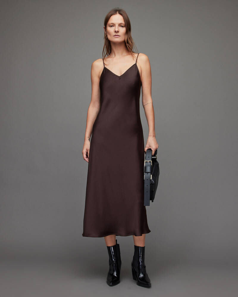 Vestido Allsaints Tierny 2 In 1 Roll Neck Mujer Morados Oscuro | KQ5136094