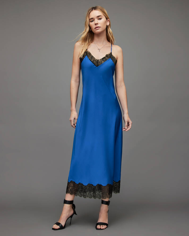 Vestido Allsaints Tigi Midi Mujer Azules | SF2604791