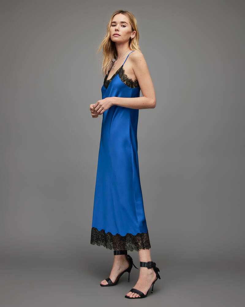 Vestido Allsaints Tigi Midi Mujer Azules | SF2604791